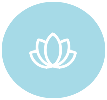 lotus icon picture in blue background